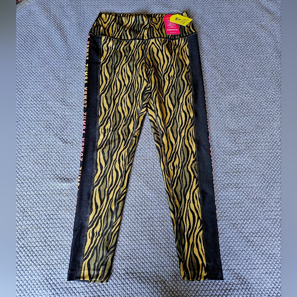 Zebra Print Size Large Zumba Leggings